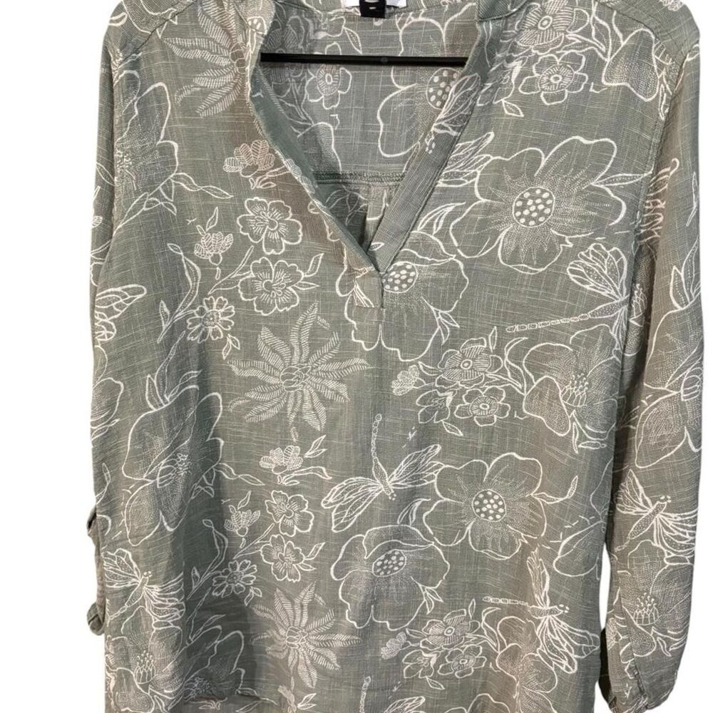 Unbranded Women's Green and Grey Blouse - Picture 2 of 6